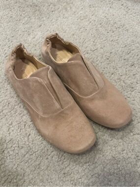 Chocolat Blu Tan Suede Slip-On Loafers